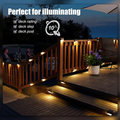 ☀️ Waterproof Solar LED Deck Lights 🌙 | Auto On/Off ✨
